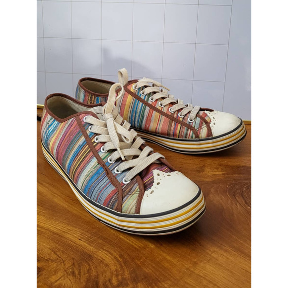 Paul Smith Men Shoes Multicolor Signature Striped Like New main image 5
